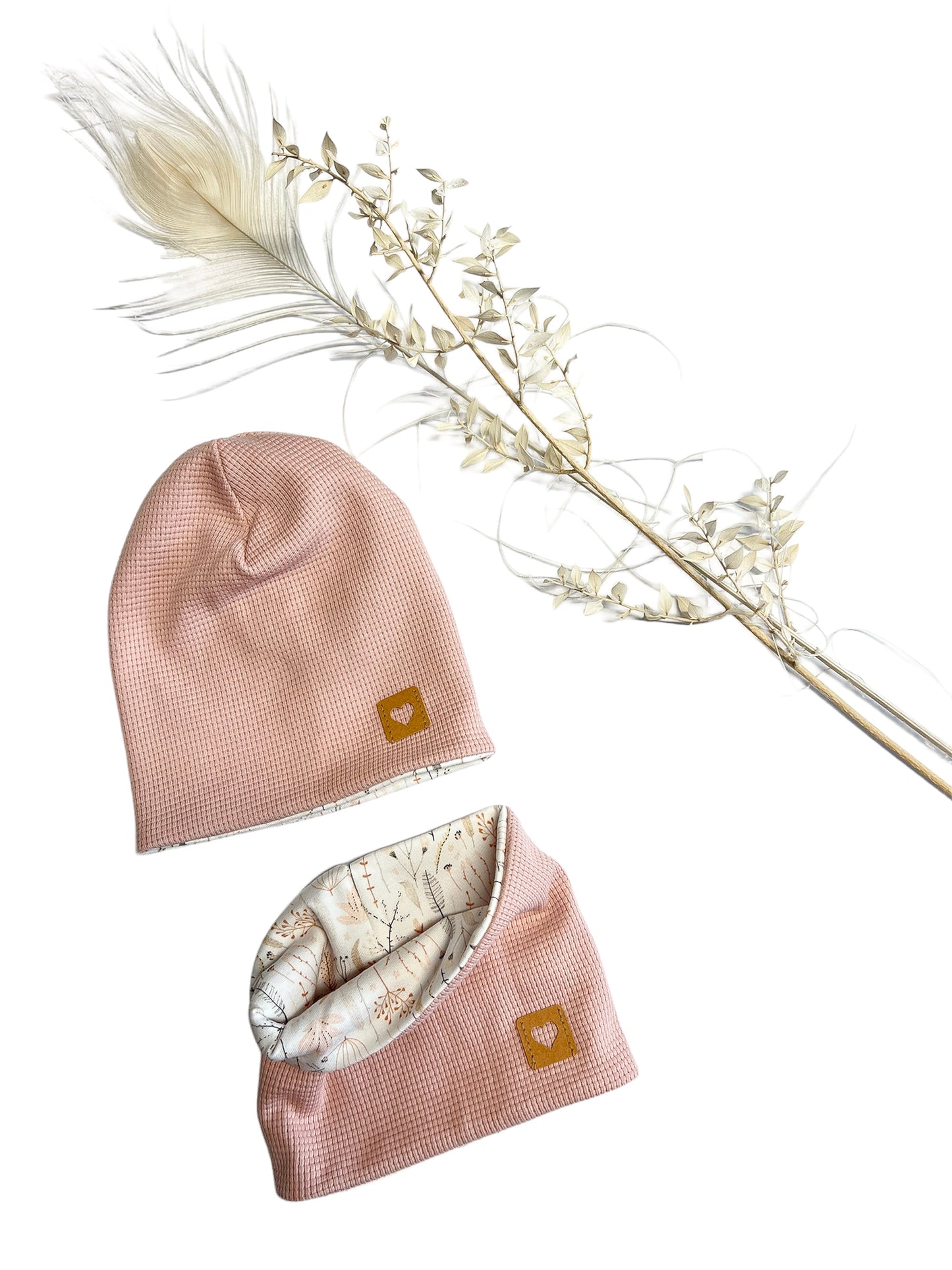 Beanie Mütze /Baby /Kinder/ Rib-Beanie/ mit passendem Loop