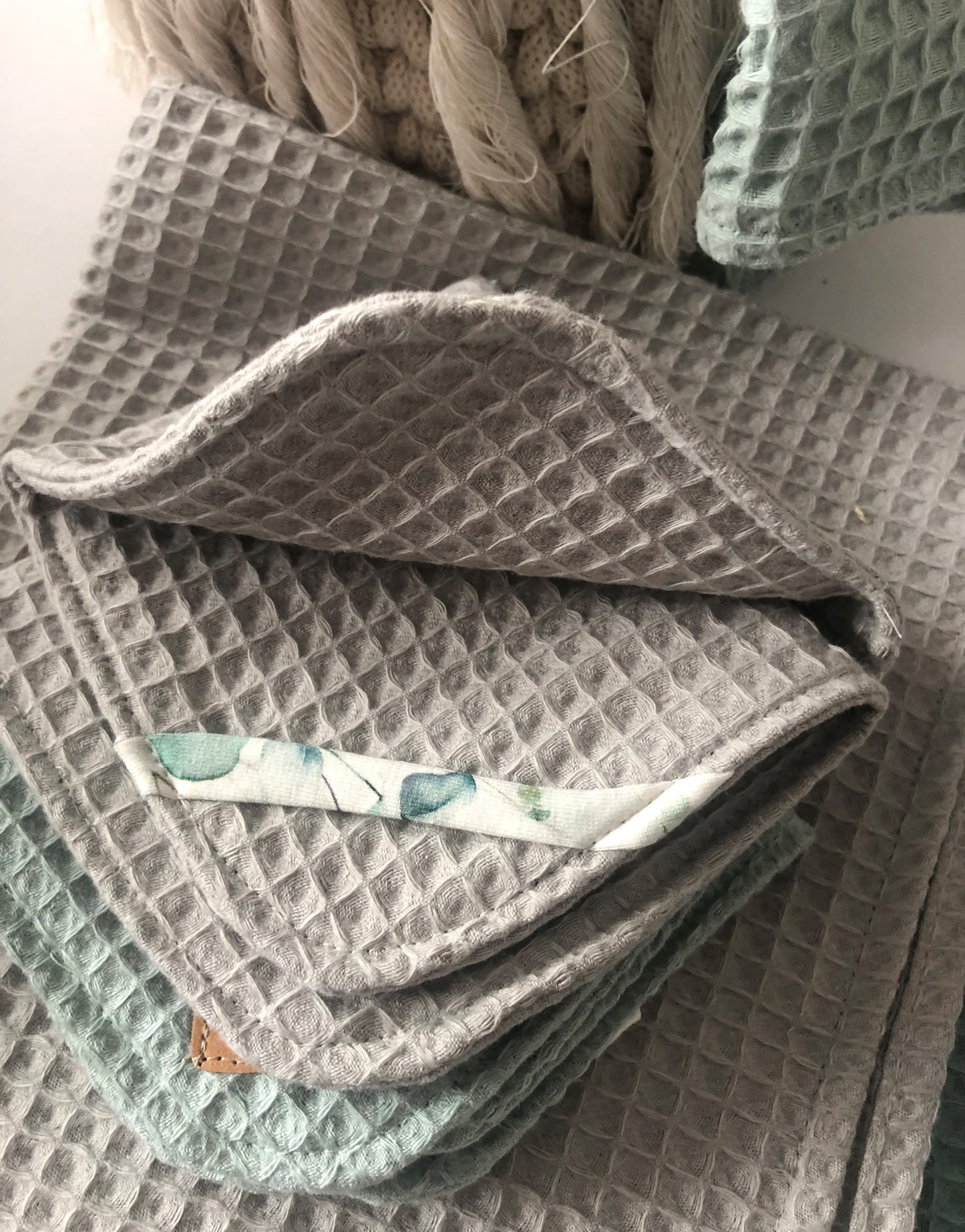 Geschenk Set/ Küchenhandtuch/Spültuch/Spülschwamm/Waffelpique/zero waste