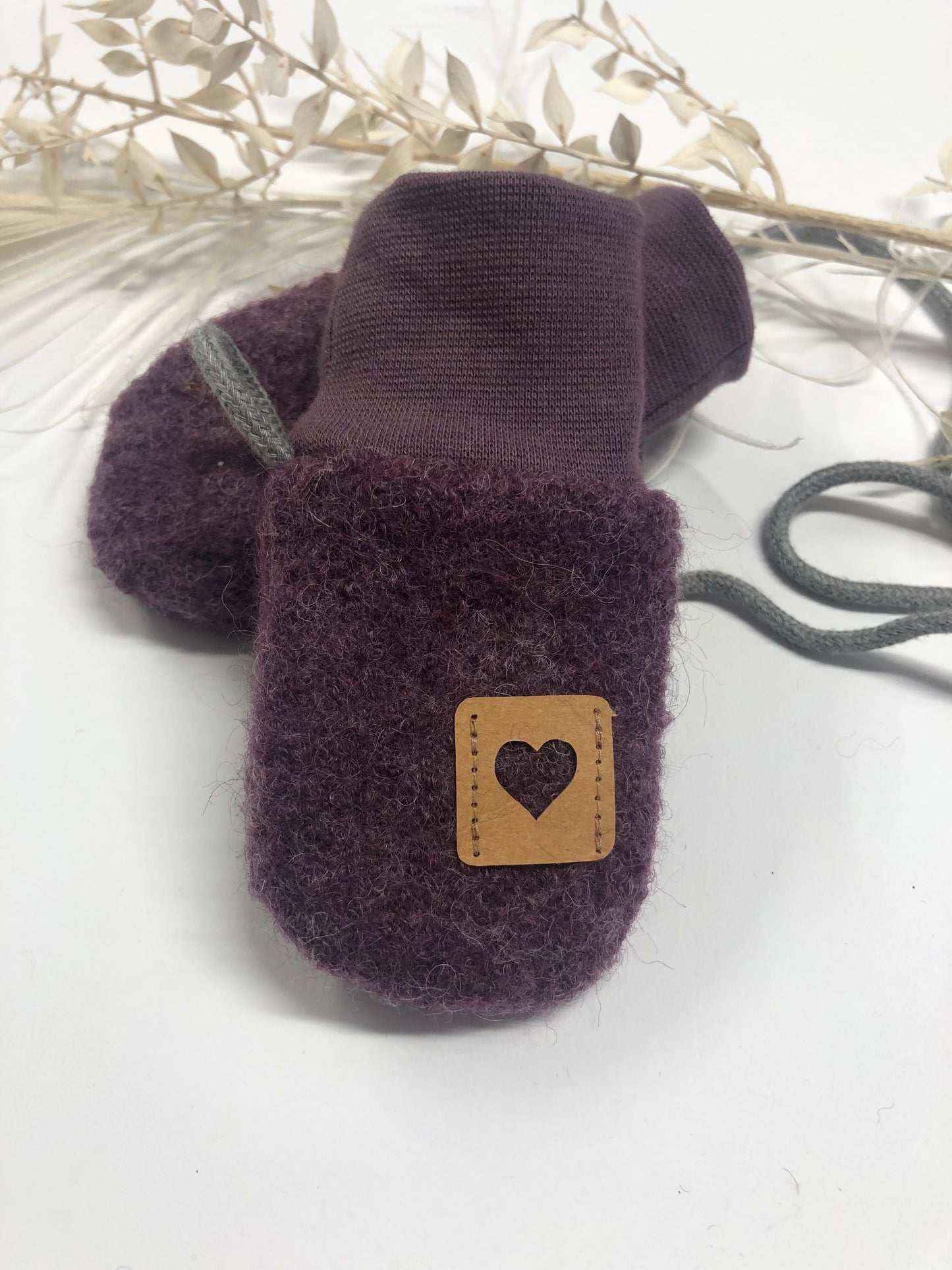 Kuschelige Wollwalk Baby Handschuhe/ Fäustlinge/ Beere/100% Wolle/ verschiedene Größen