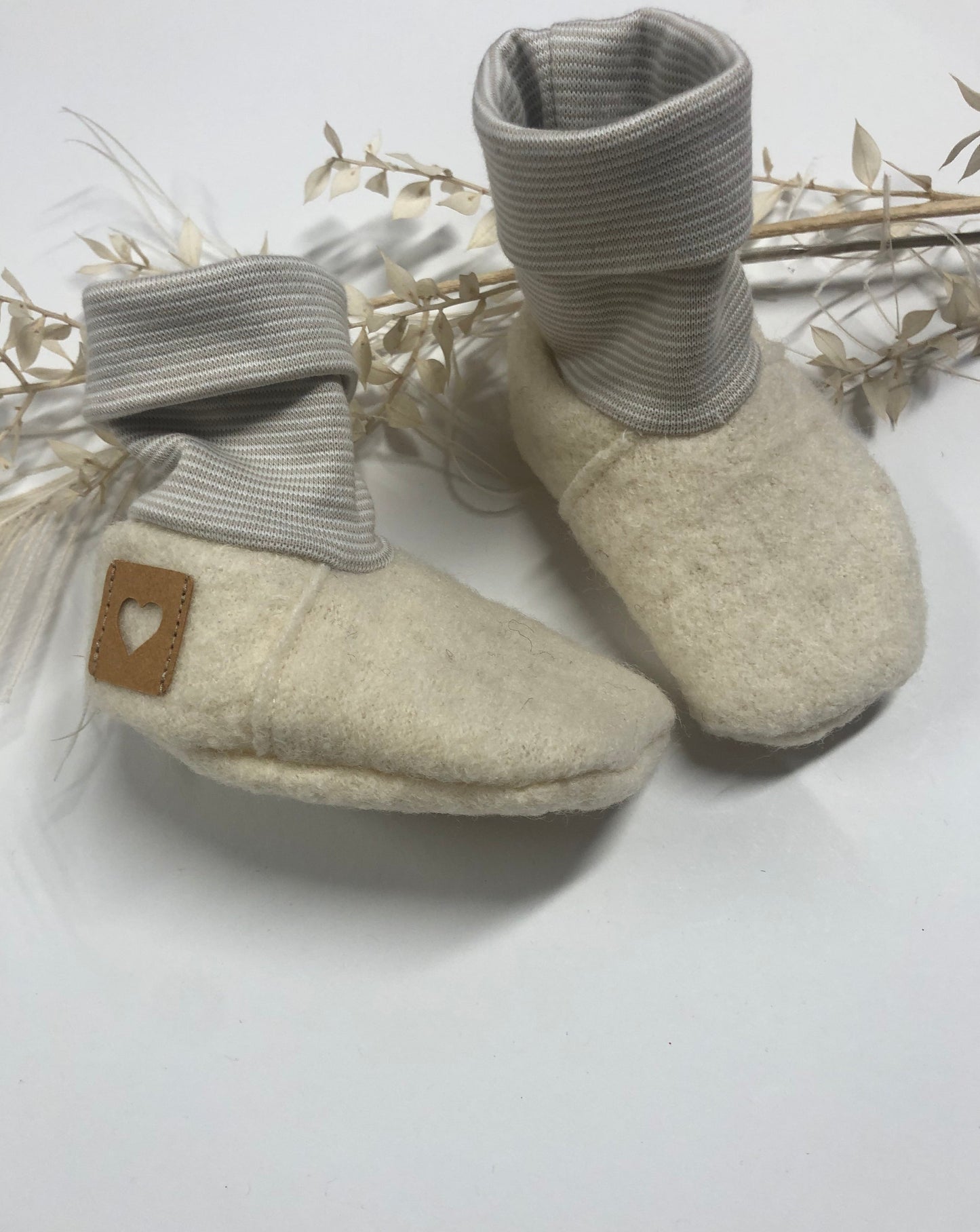 Babyschuhe Wollwalk/ Baby Stiefel/ Bio/ Cremeweiss/verschiedene Größen