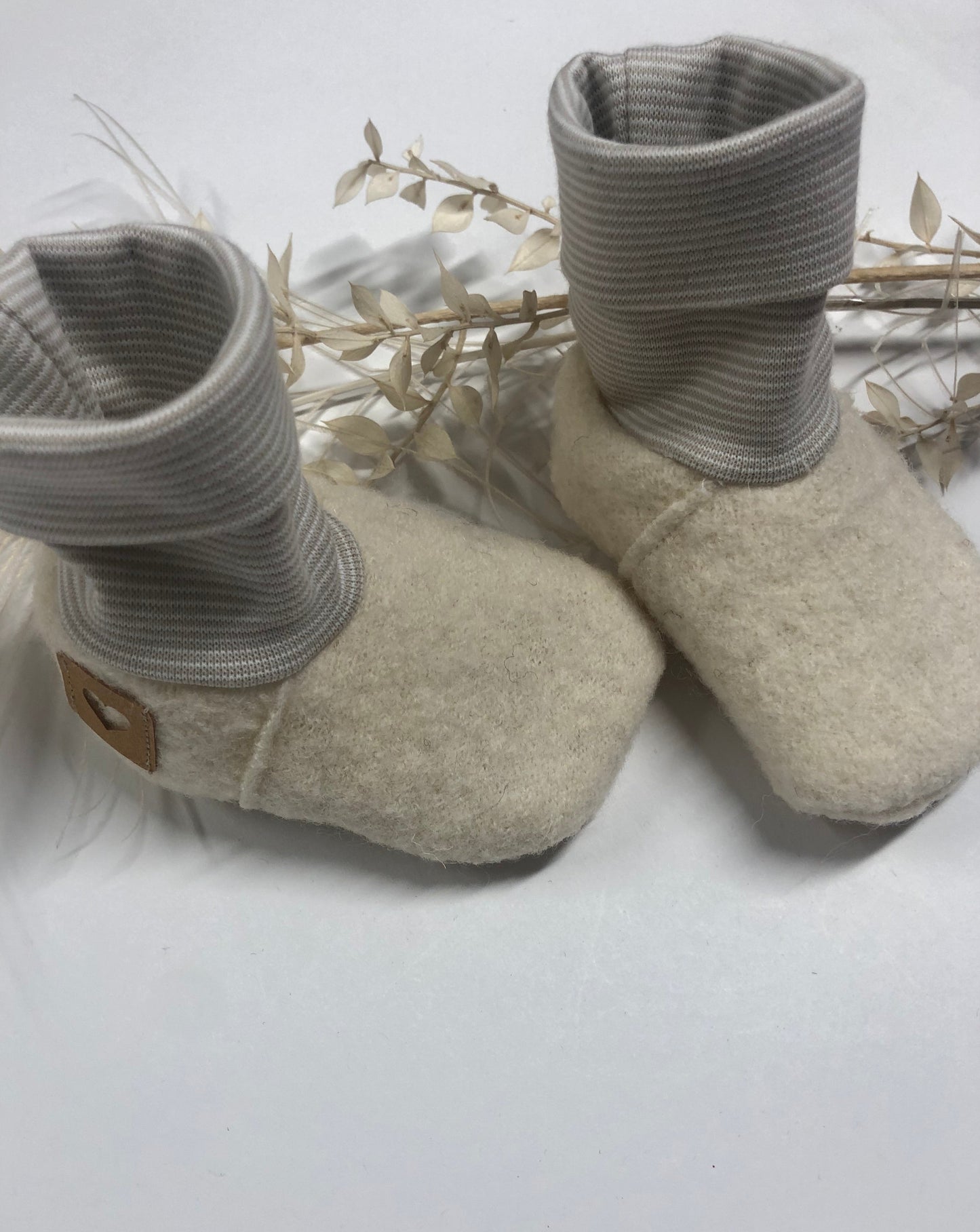 Babyschuhe Wollwalk/ Baby Stiefel/ Bio/ Cremeweiss/verschiedene Größen
