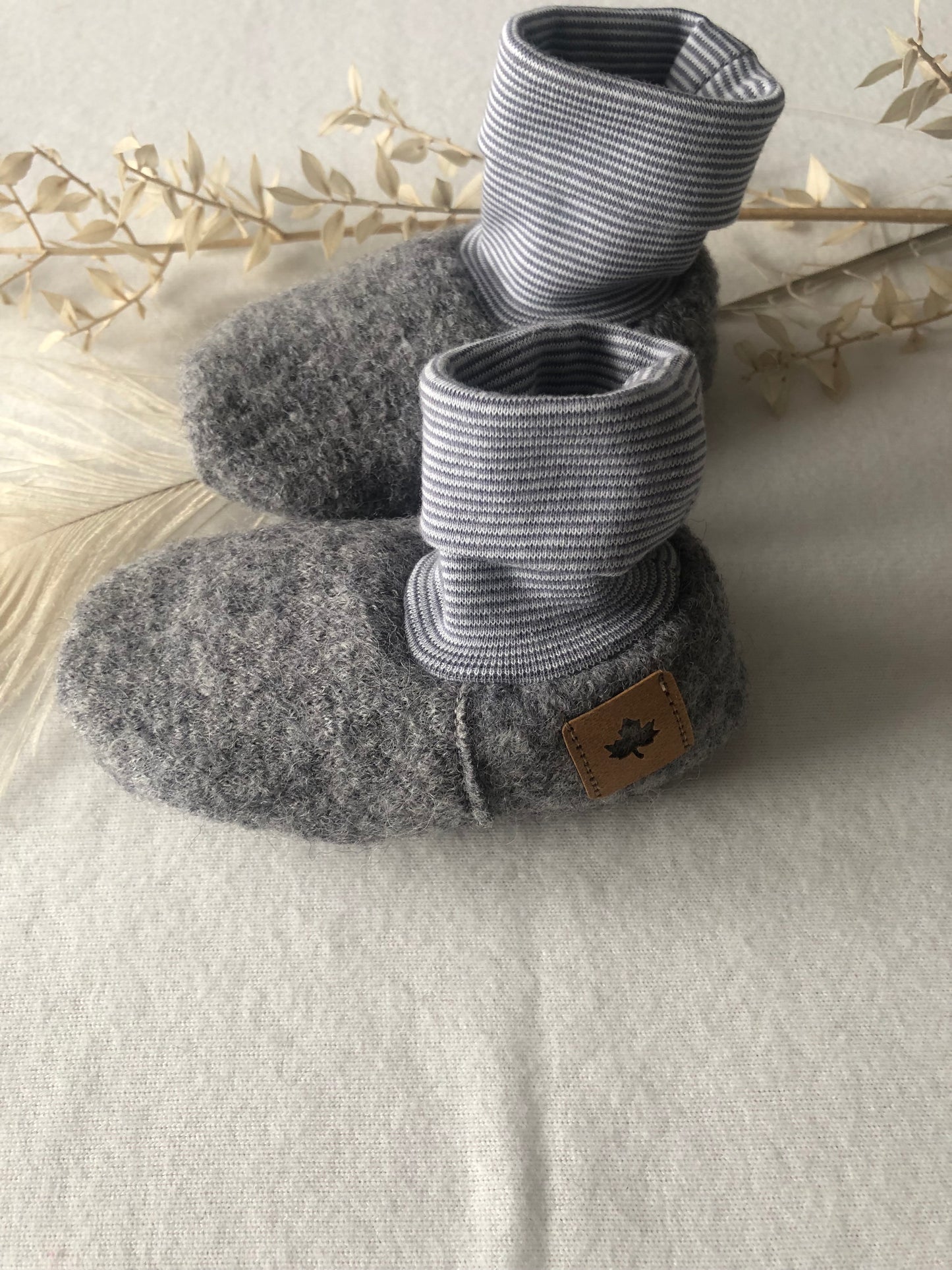 Babyschuhe Wollwalk/ Baby Stiefel/ Bio/Grau/verschiedene Größen