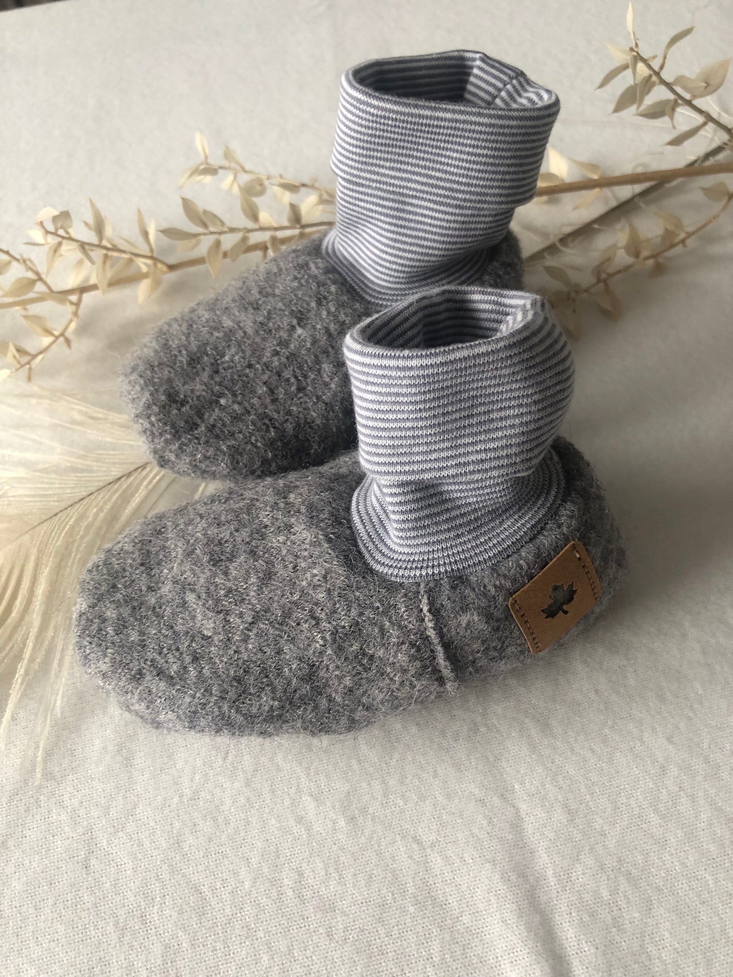 Babyschuhe Wollwalk/ Baby Stiefel/ Bio/Grau/verschiedene Größen