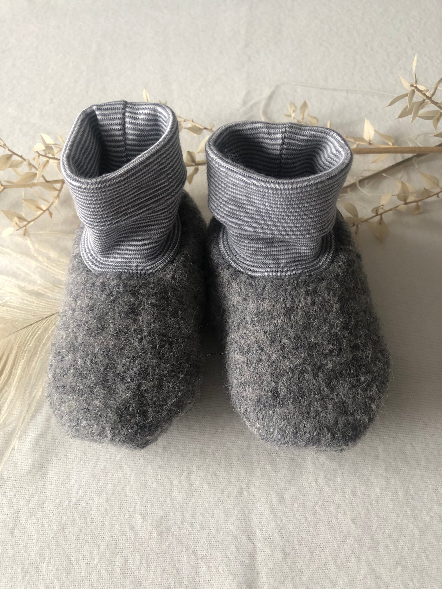 Babyschuhe Wollwalk/ Baby Stiefel/ Bio/Grau/verschiedene Größen