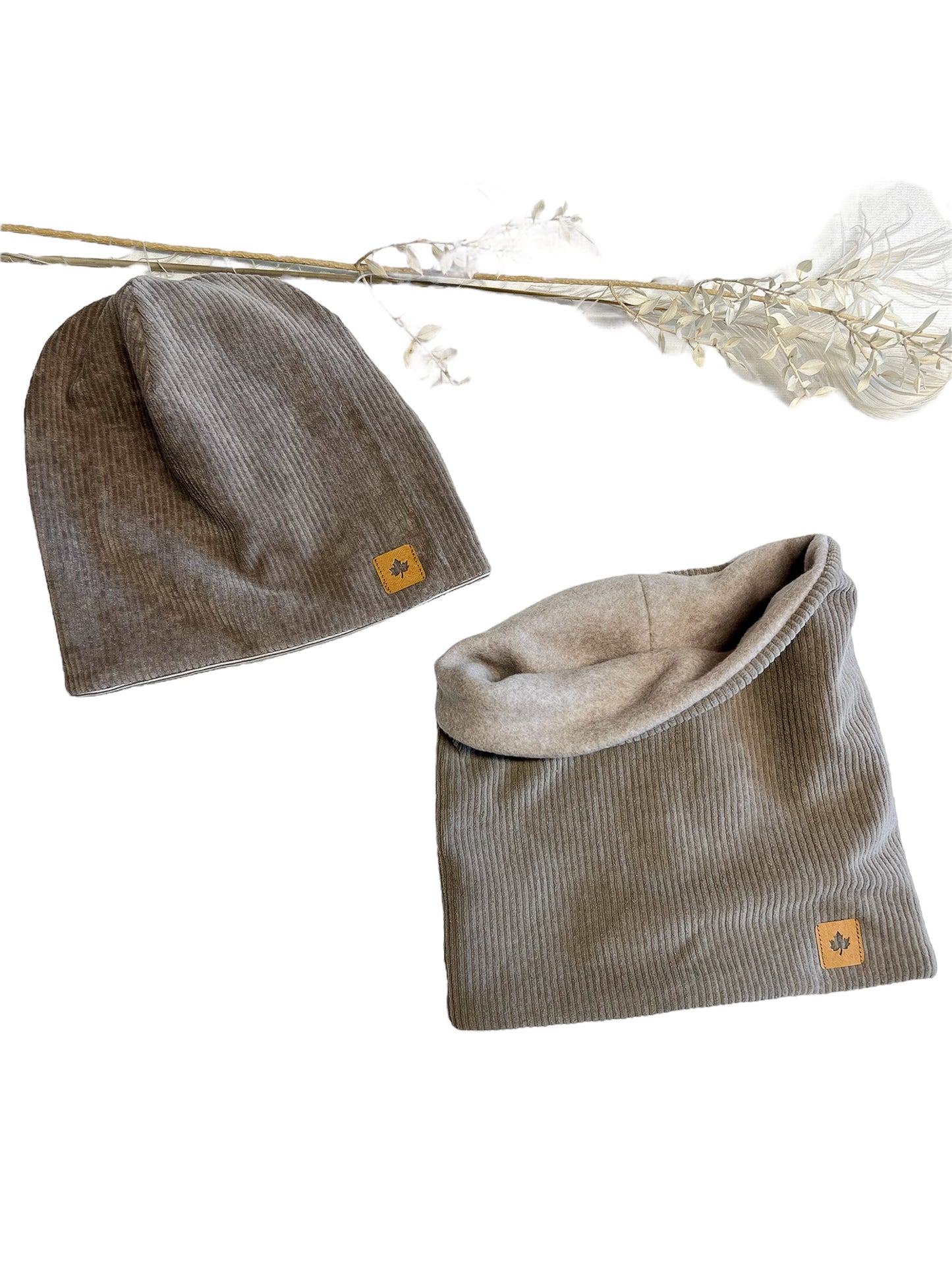 Beanie Mütze /Baby Mütze/ Kinder Mütze/ Cord Jersey/ mit passendem Loop