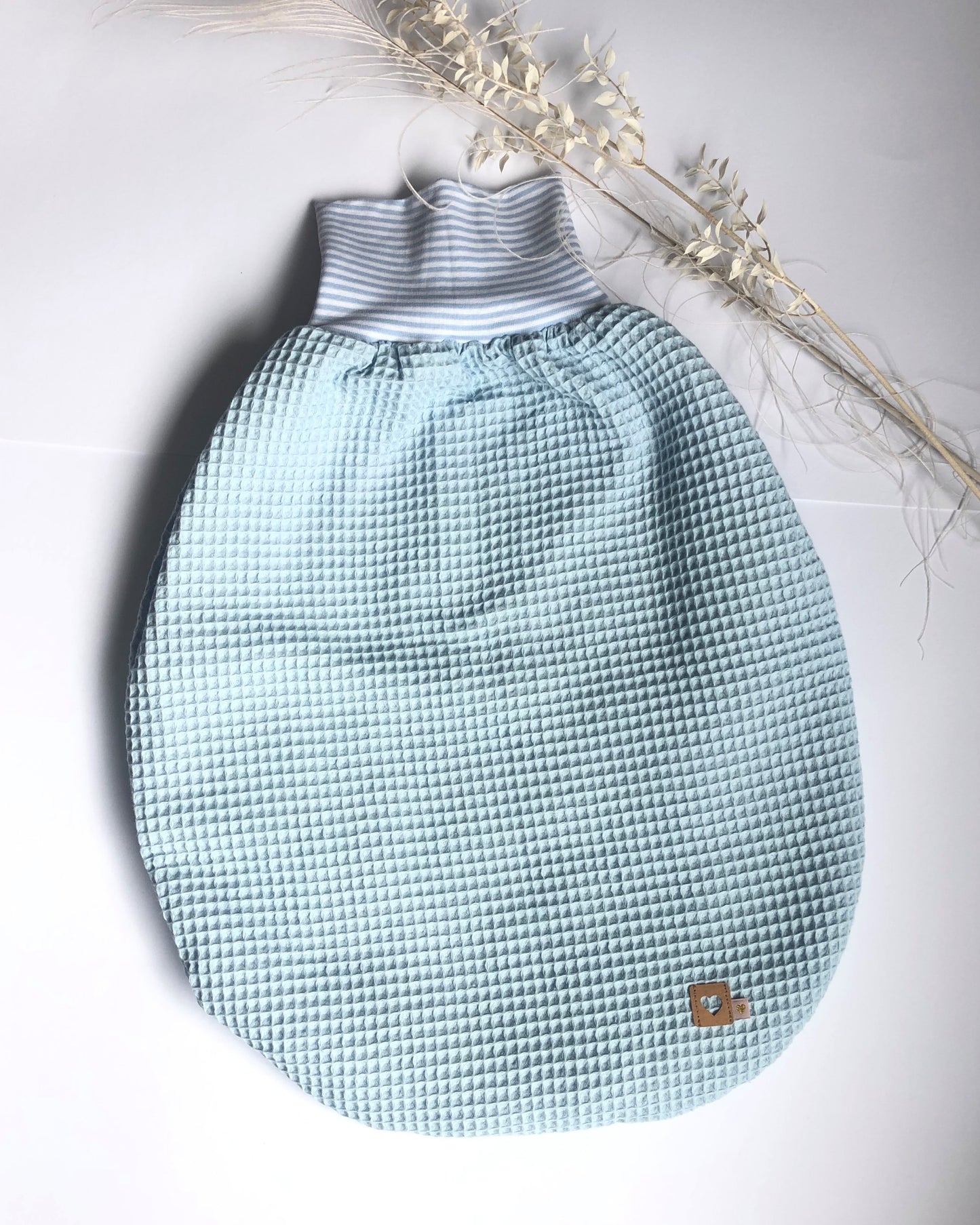 Pucksack Schlafsack Babyschlafsack verschiedene Größen Mint/Hellblau