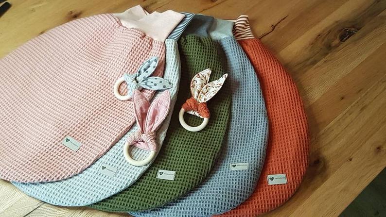 Farbauswahl für Baby Pucksack Schlafsäcke aus Waffelpique