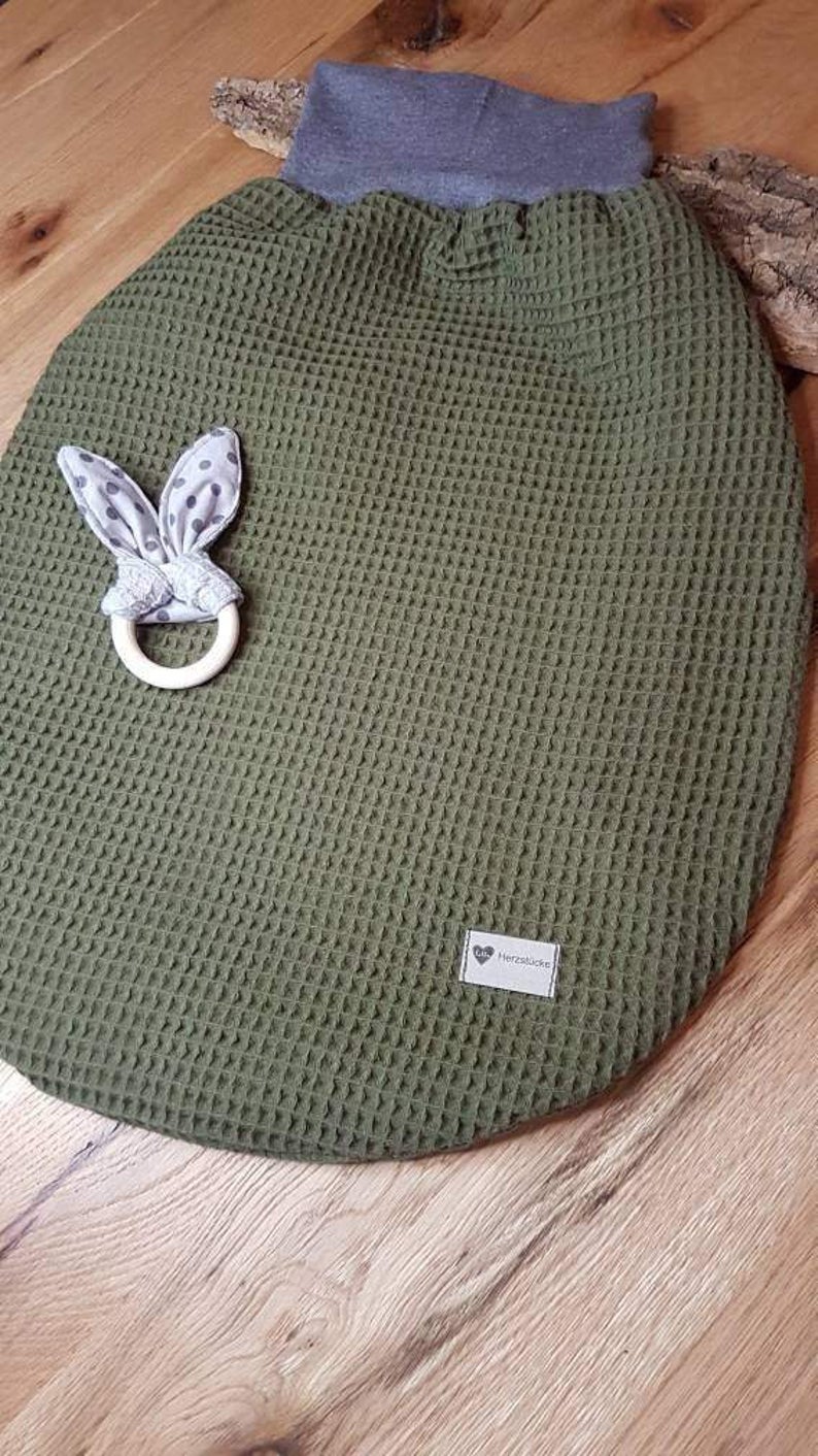 baby-pucksack-schlafsack-grün-waffelpique