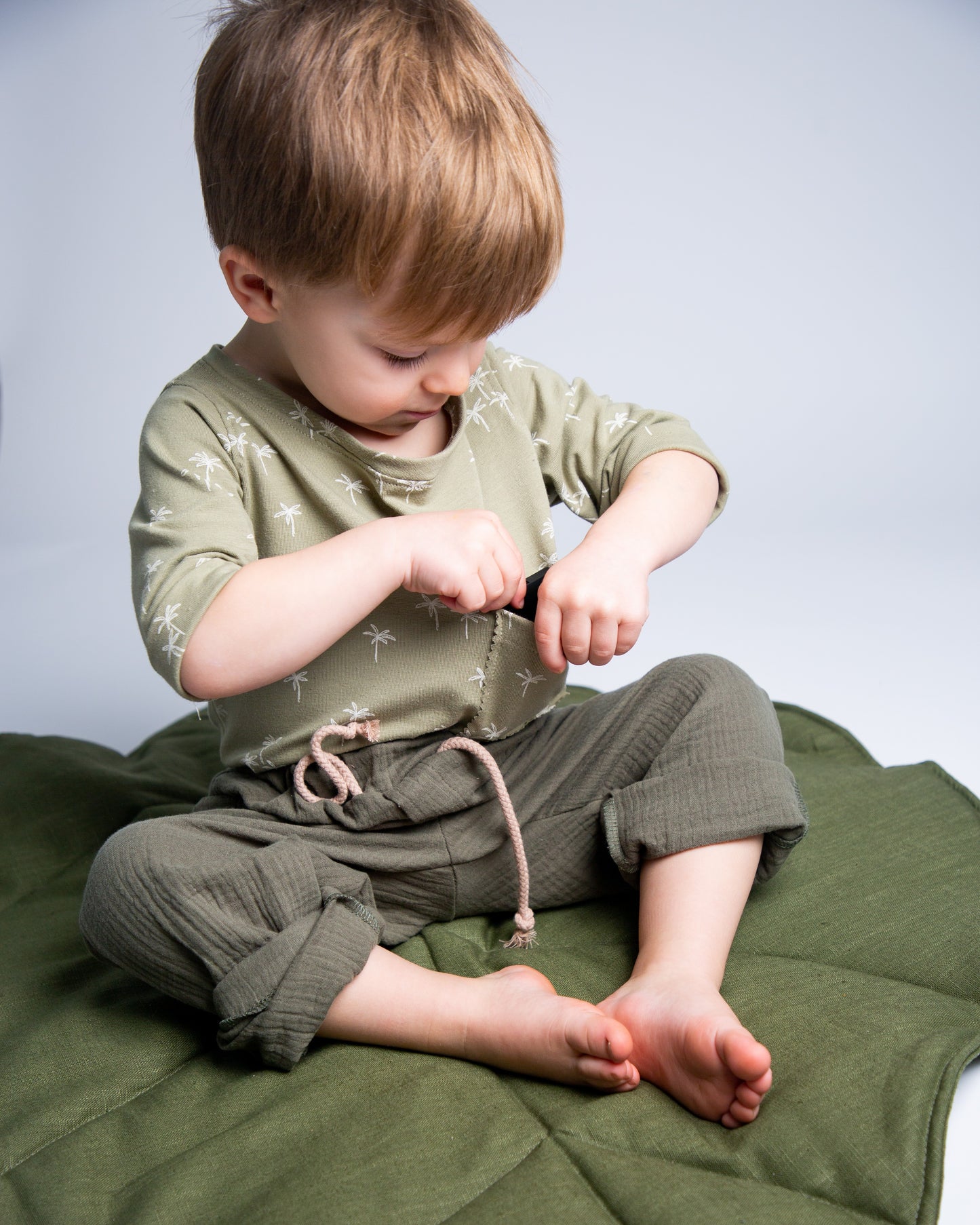 Sommershirt für Babys und Kinder in Grün, Jersey, lässiger Look