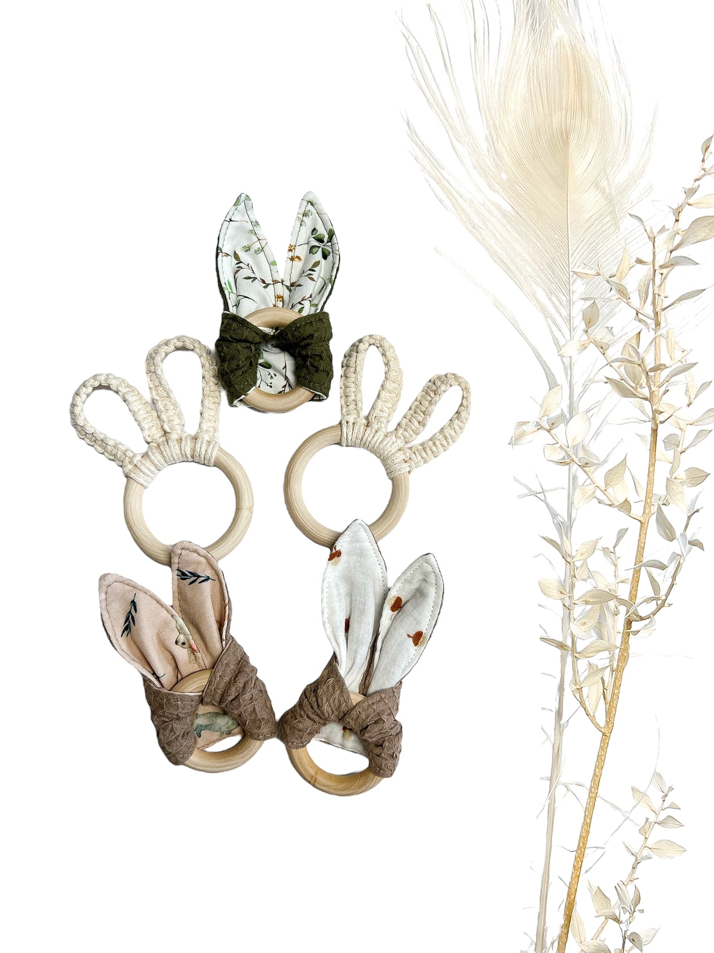 Beißring/ Greifring/ Hasenohr/ Baby Geschenk