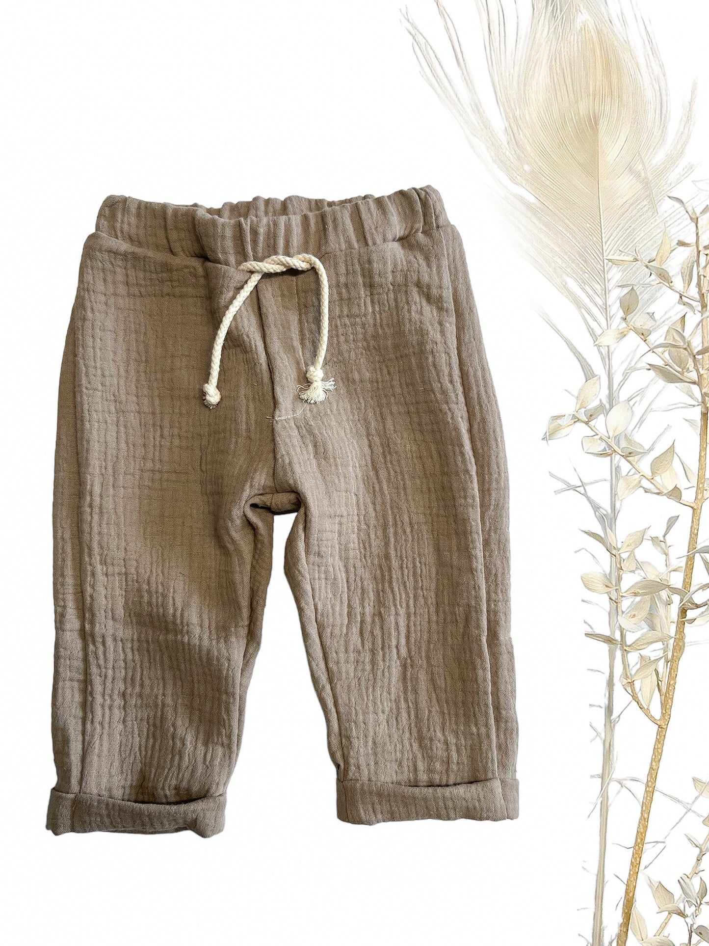 Musselin Hose/ Sommer Hose/ Baby/Kinder/ Beige/ verschiedene Größen