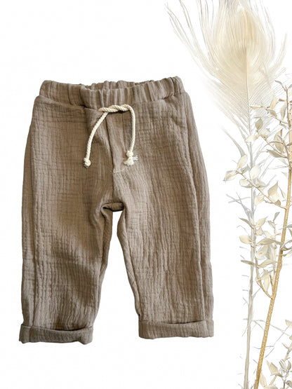 Musselin Hose/ Sommer Hose/ Baby/Kinder/ Beige/ verschiedene Größen