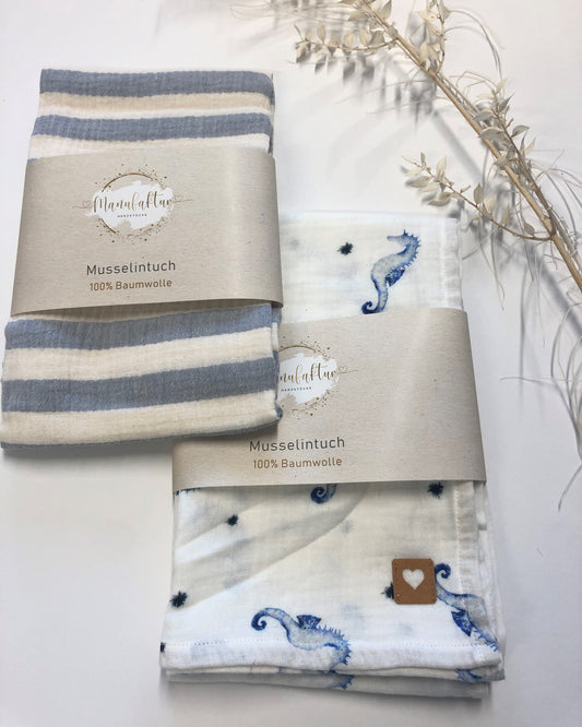 Musselintuch / Spucktuch/ Pucktuch/ Babytuch/ Kuscheltuch/ Bio Musselin/ Double Gauze