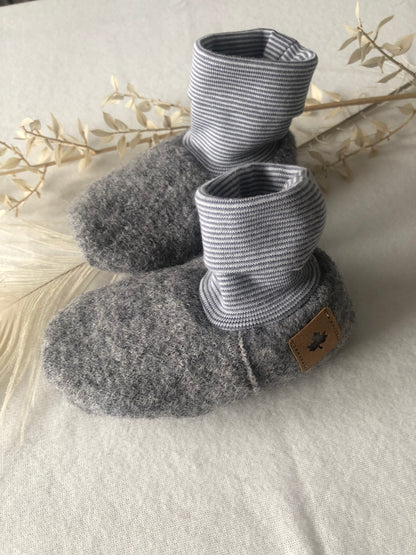 Babyschuhe Wollwalk/ Baby Stiefel/ Bio/Grau/verschiedene Größen