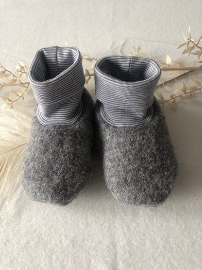 Babyschuhe Wollwalk/ Baby Stiefel/ Bio/Grau/verschiedene Größen