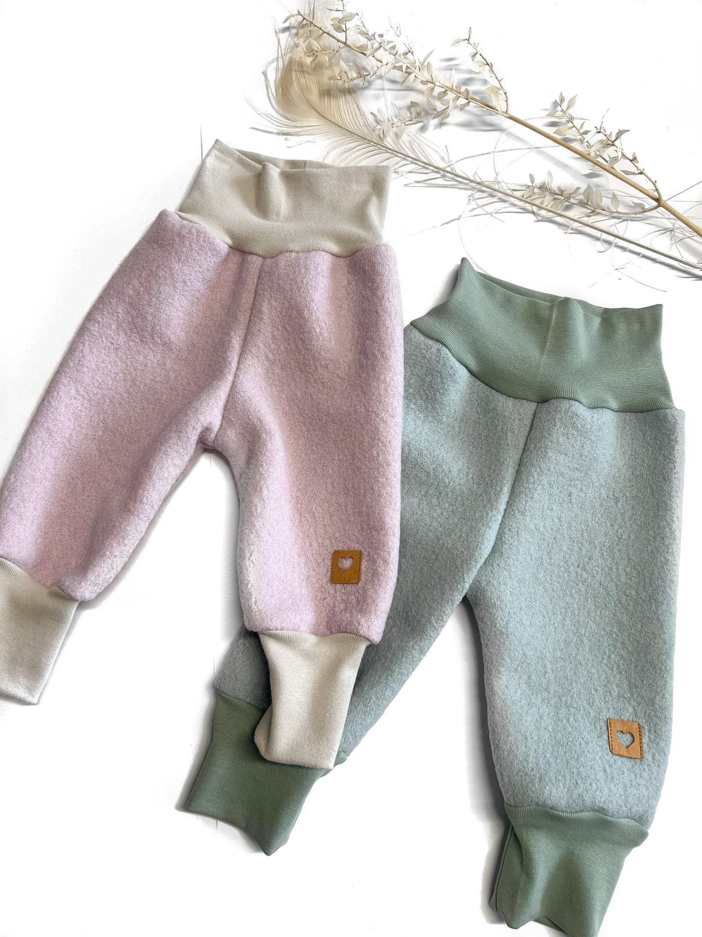 Wollwalk Hose/Pumphose/ Baby/ Baby Hose/ Mitwachshose/ Rosa/ Mint/ Größe 50-110