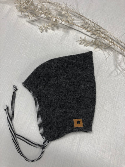 Walkmütze für Baby, Kindermütze, Bio, Wollwalk, Mütze,grau, verschiedene Größen