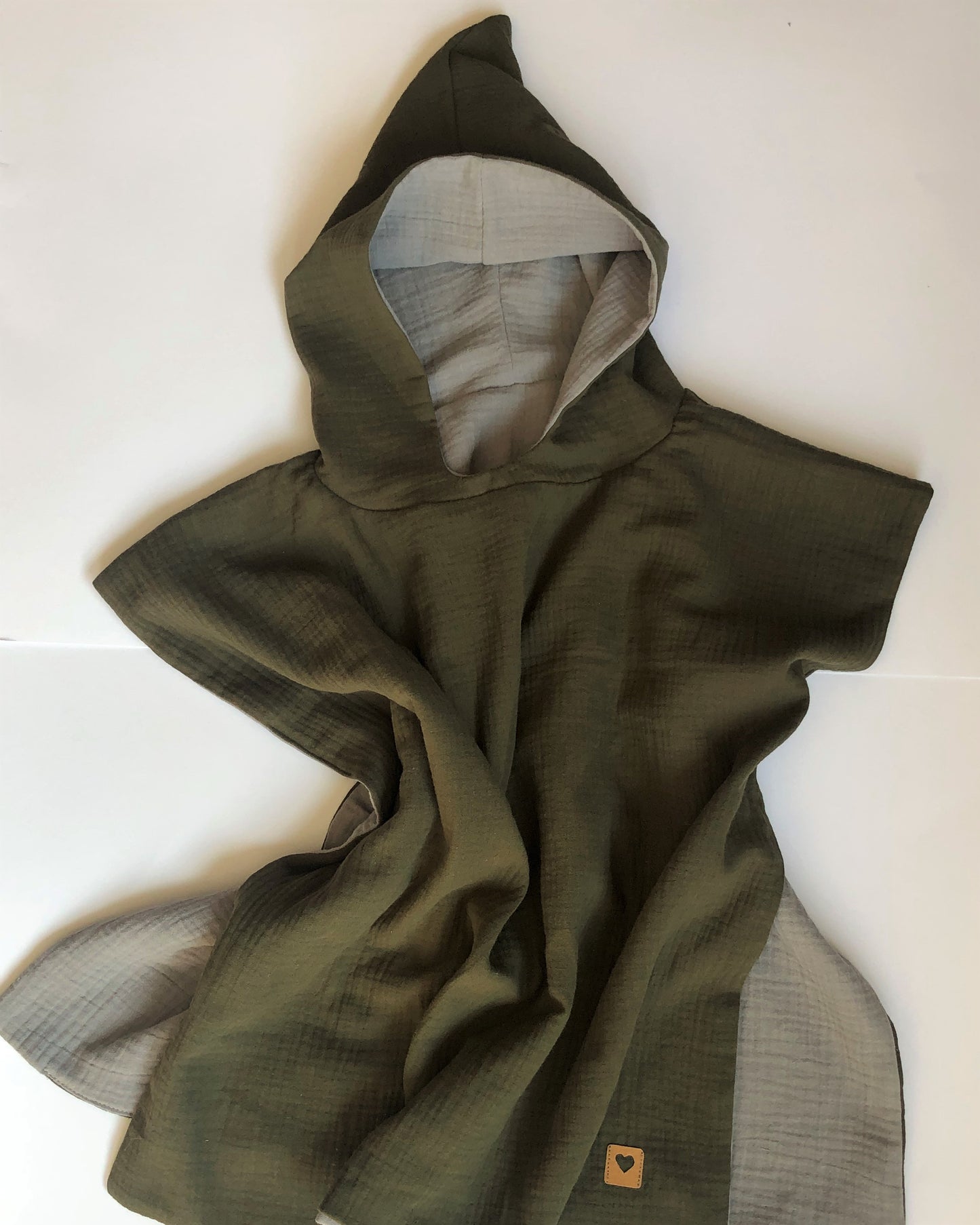 Badeponcho Musselin Kapuzenhandtuch