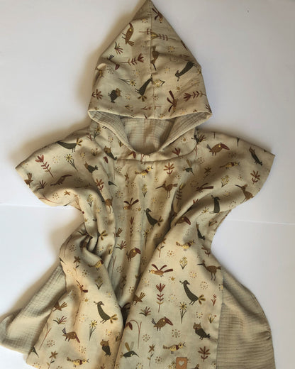Badeponcho Musselin Kapuzenhandtuch