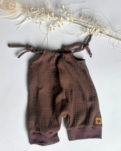 Baby Sommer Jumper aus Musselin/Overall/Mauve