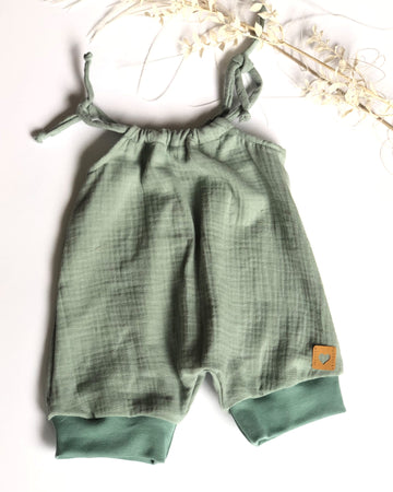 Baby Sommer Jumper aus Musselin/Overall/Mint