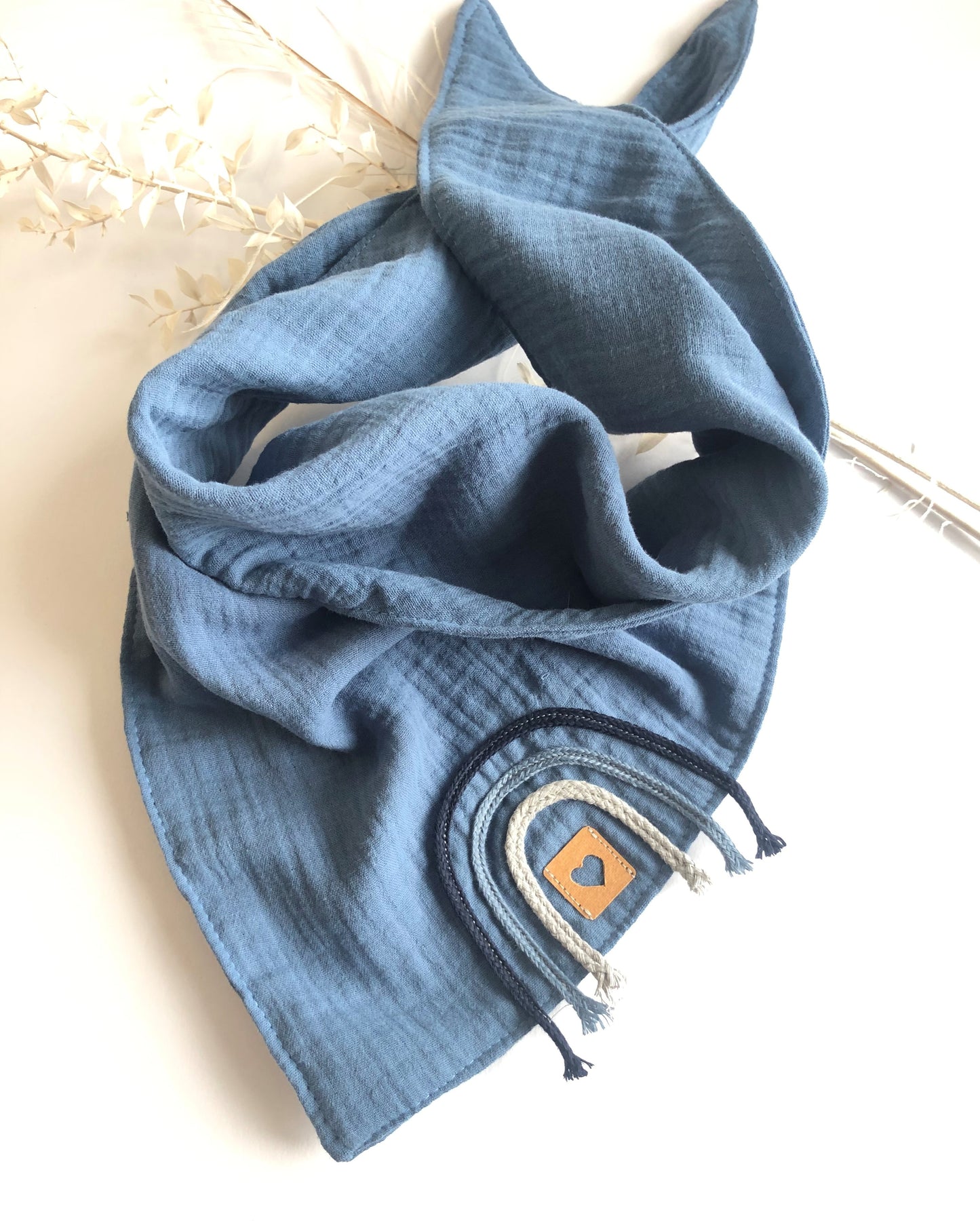 Musselin/ Dreieckstuch/ Baby/ Kinder Halstuch/Regenbogen/Blau