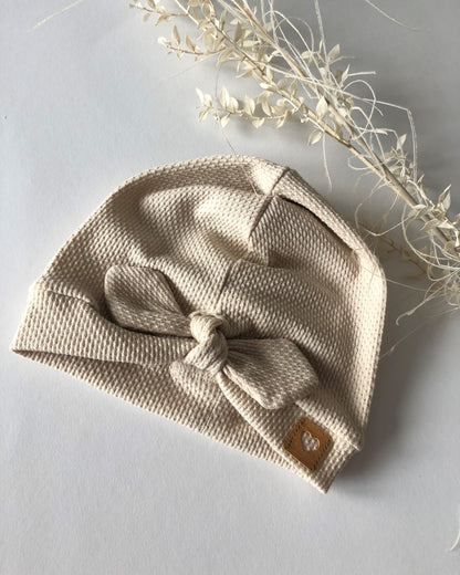 Turban Mütze/ Baby Turban Cremeweiß