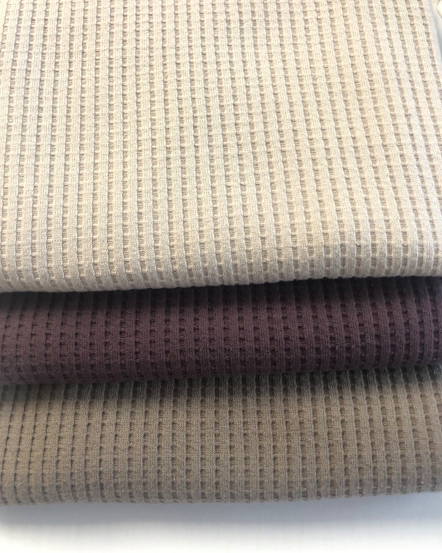 Waffeljersey Waffelstrick Baumwolle versch. Farben