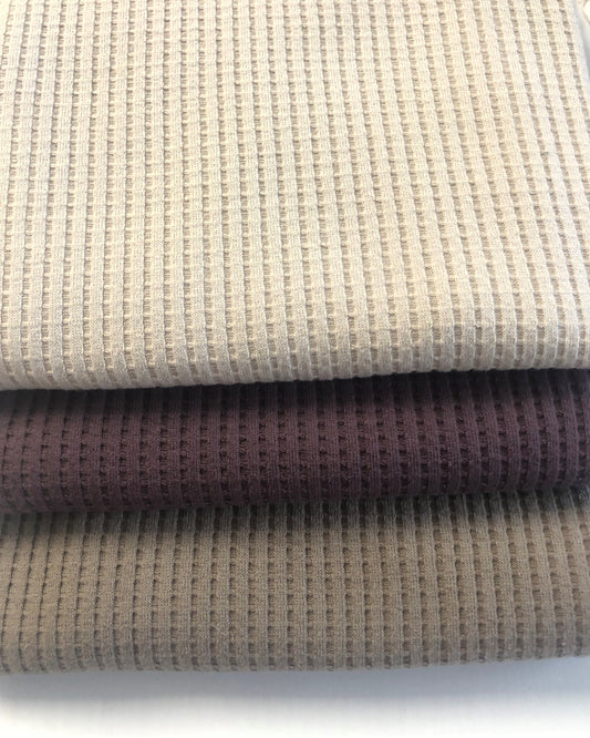 Waffeljersey Waffelstrick Baumwolle versch. Farben